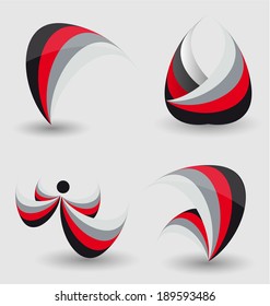 Abstract business icon set for creative design
