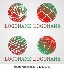Abstract Business Icon. Technology Background. Logo Vector. Globe Design. Modern Elements. 