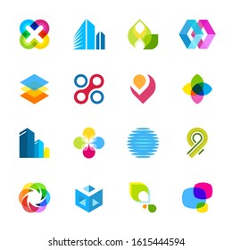 Abstract business Icons and shapes Set