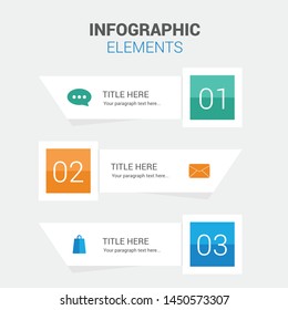 Abstract business info graphics step options template.