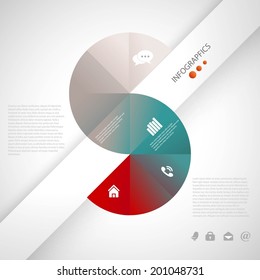 Abstract business info graphics template with icons. Vector illustration. can be used for workflow layout, diagram, number options, step up options, web design.