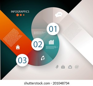Abstract business info graphics template with icons. Vector illustration. can be used for workflow layout, diagram, number options, step up options, web design.