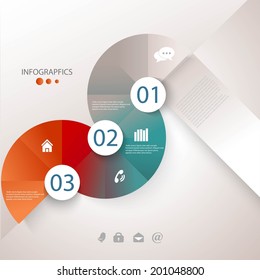 Abstract business info graphics template with icons. Vector illustration. can be used for workflow layout, diagram, number options, step up options, web design.