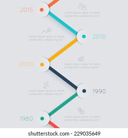 Abstract business info graphics template with icons. Vector illustration. can be used for workflow layout, diagram, number options, step up options, web design.