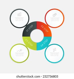 Abstract business info graphics template with icons. Vector illustration. can be used for workflow layout, diagram, number options, step up options, web design.