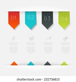 Abstract business info graphics template with icons. Vector illustration. can be used for workflow layout, diagram, number options, step up options, web design.