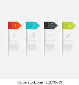 Abstract business info graphics template with icons. Vector illustration. can be used for workflow layout, diagram, number options, step up options, web design.