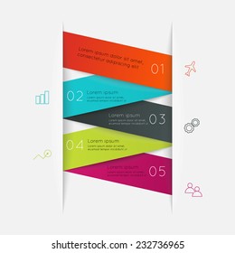 Abstract business info graphics template with icons. Vector illustration. can be used for workflow layout, diagram, number options, step up options, web design.
