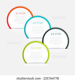 Abstract Business Info Graphics Template With Icons. Vector Illustration. Can Be Used For Workflow Layout, Diagram, Number Options, Step Up Options, Web Design.