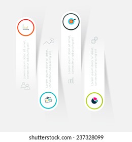 Abstract business info graphics template with icons. Vector illustration. can be used for workflow layout, diagram, number options, step up options, web design.