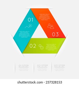 Abstract business info graphics template with icons. Vector illustration. can be used for workflow layout, diagram, number options, step up options, web design.
