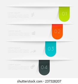 Abstract business info graphics template with icons. Vector illustration. can be used for workflow layout, diagram, number options, step up options, web design.