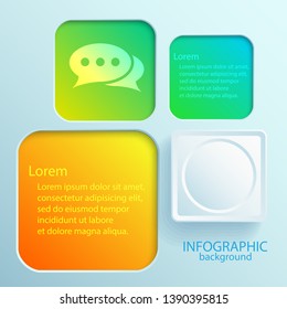 Abstract business infographic design concept with text web elements and cloud icon on light background vector illustration