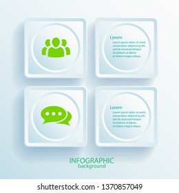 Abstract business infographic template with text light web elements and icons vector illustration