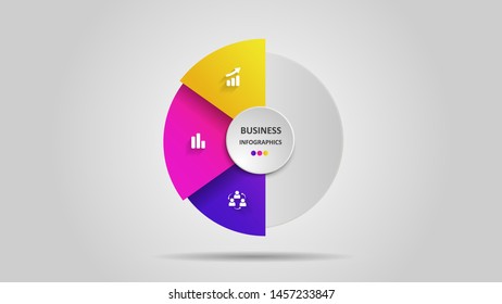 Abstract business infographics in the form of colored figures and steps. EPS 10.