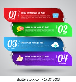 Abstract business  infographics number options template. Vector illustration. can be used for workflow layout, diagram, business step options, banner, web design