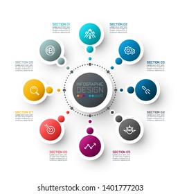 Abstract business infographics step options template.