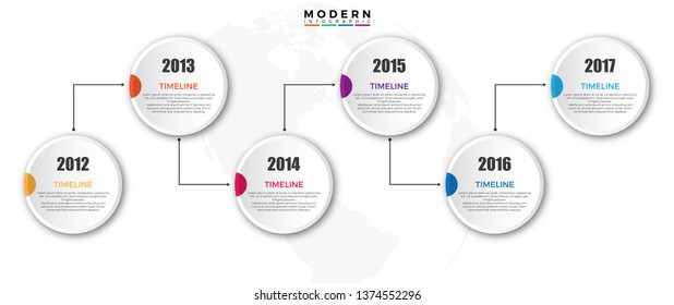 Abstract business infographics template circles on timeline diagrams. Timeline presentation for 6 months, imeline infographics design vector and Presentation business.