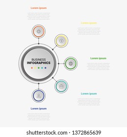 Abstract business infographics template. Illustration vector. Can be used for workflow layout, diagram, business step options, banner, web design. Business data visualization. Process chart.