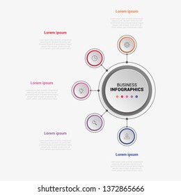 Abstract business infographics template. Illustration vector. Can be used for workflow layout, diagram, business step options, banner, web design. Business data visualization. Process chart.