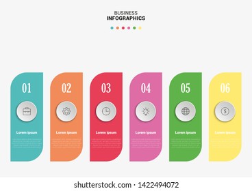 Abstract business infographics template. Illustration vector. Can be used for workflow layout, diagram, business step options, banner, web design. Business data visualization. Process chart.