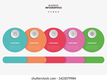 Abstract business infographics template. Illustration vector. Can be used for workflow layout, diagram, business step options, banner, web design. Business data visualization. Process chart.