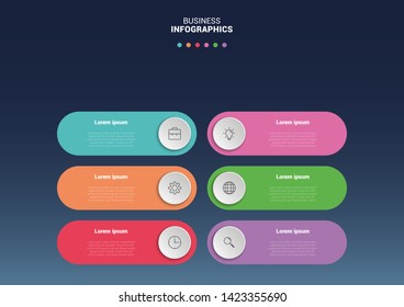 Abstract business infographics template. Illustration vector. Can be used for workflow layout, diagram, business step options, banner, web design. Business data visualization. Process chart.