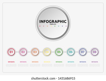 Abstract business infographics template. Illustration vector. Can be used for workflow layout, diagram, business step options, banner, web design. Business data visualization. Process chart.