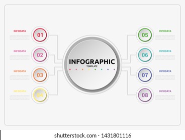 Abstract business infographics template. Illustration vector. Can be used for workflow layout, diagram, business step options, banner, web design. Business data visualization. Process chart.