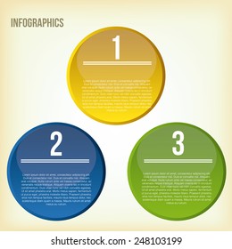 abstract business infographics with text and colors