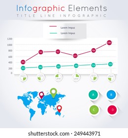 Abstract business info-graphics. For web and mobile applications, illustration template for design, presentation, work-flow layout, diagram, number options, step up options, banners.
