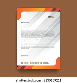 Abstract business letterhead cover page design template