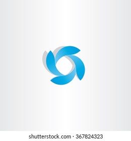 abstract business logo blue tech vector icon symbol design