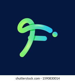 Abstract business logo concept initial letter F vector eps 10