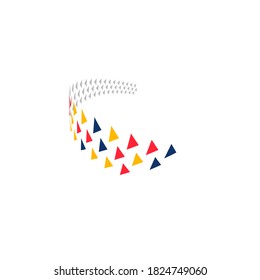 Abstract business logo. Corporate identity design elements. Network connect, integrate, grow concepts. Science technology, health and medical, market logotype. Color Vector brand icons. 3d logo