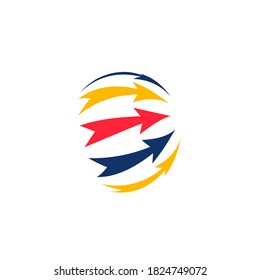 Abstract business logo. Corporate identity design elements. Network connect, integrate, grow concepts. Science technology, health and medical, market logotype. Color Vector brand icons. 3d logo