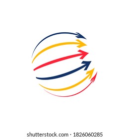 Abstract business logo. Corporate identity design elements. Network connect, integrate, grow concepts. Science technology, health and medical, market logotype. Color Vector brand icons. 3d logo