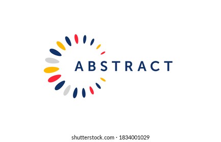 Abstract business logo. Corporate identity design elements. Network connect, integrate, grow concepts. Science technology, health and medical, market logotype. Color Vector brand icons. 3d logo