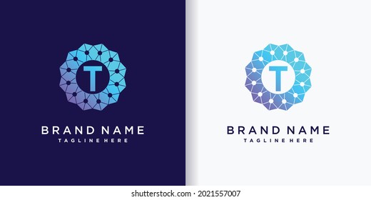 Abstrakte Design-Technologie für das Firmenlogo mit kreativem Konzept