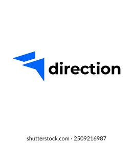 Abstract business logo design template with arrow symbol.