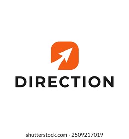Abstract business logo design template with arrow symbol.