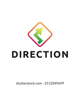 Abstract business logo design template with arrow symbol.