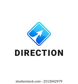 Abstract business logo design template with arrow symbol.