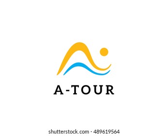 Abstract business logo design template, emblem template editable for your design.