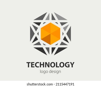 Abstract business logo design. Vector company logotype concept. Haxogen corporate sign for brand identity.