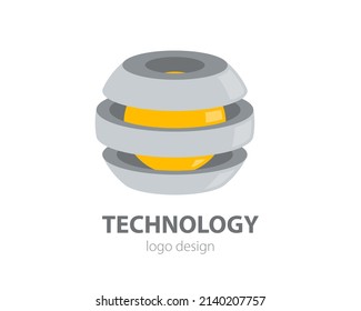 Abstract business logo design. Vector company logotype concept. Globe corporate sign for brand identity.