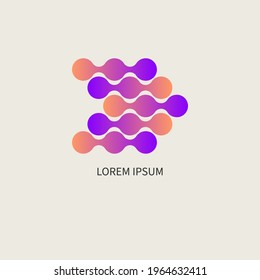 Abstract business logo with forward arrow. Digital technology sign. Innovation, development symbol