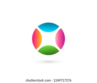 Abstract business logo icon design with letter O