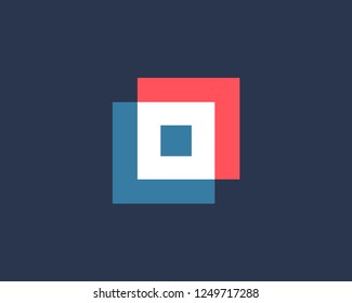 Abstract business logo icon design with letter O