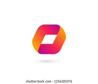Abstract business logo icon design with letter O